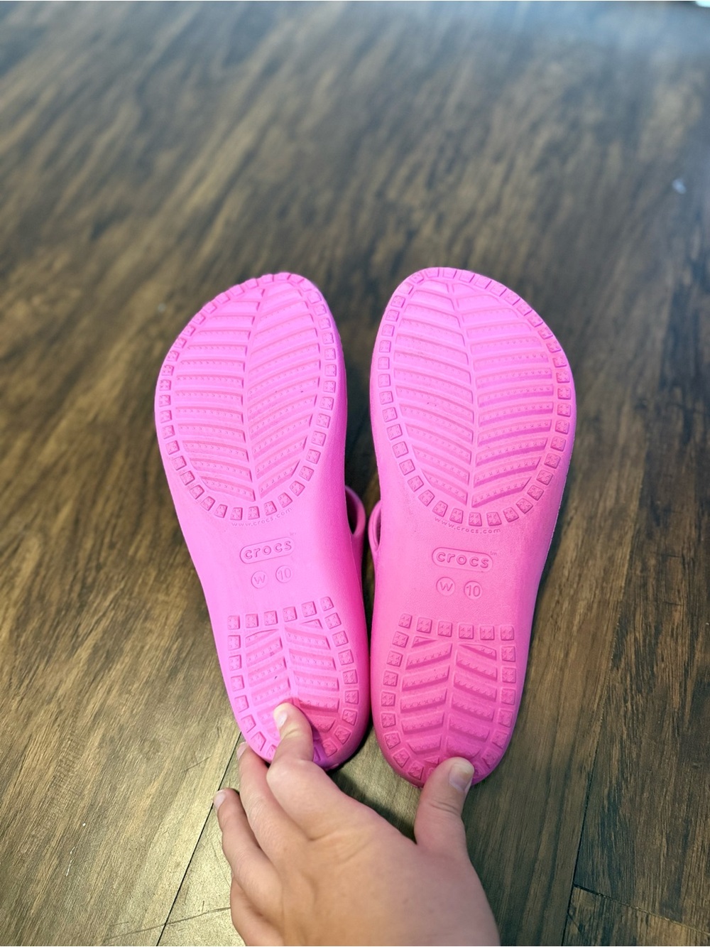 Crocs Pink Dual-Strap Slide Sandals - Picture 3 of 3